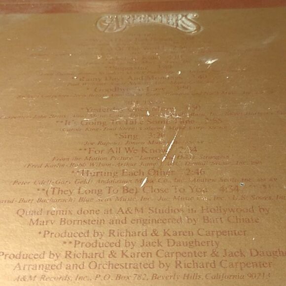 Carpenters Album Vinyl Record Quadraphonic The Singles 1969-1973 - Picture 6 of 10